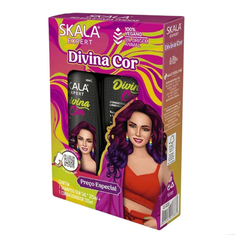 Set Skala Shampoo mas Acondicionador Divina Cor 2x325ml