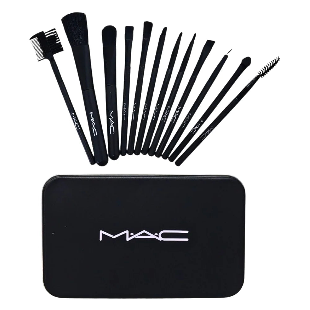 Set de Brochas de Maquillaje Mac 12pcs