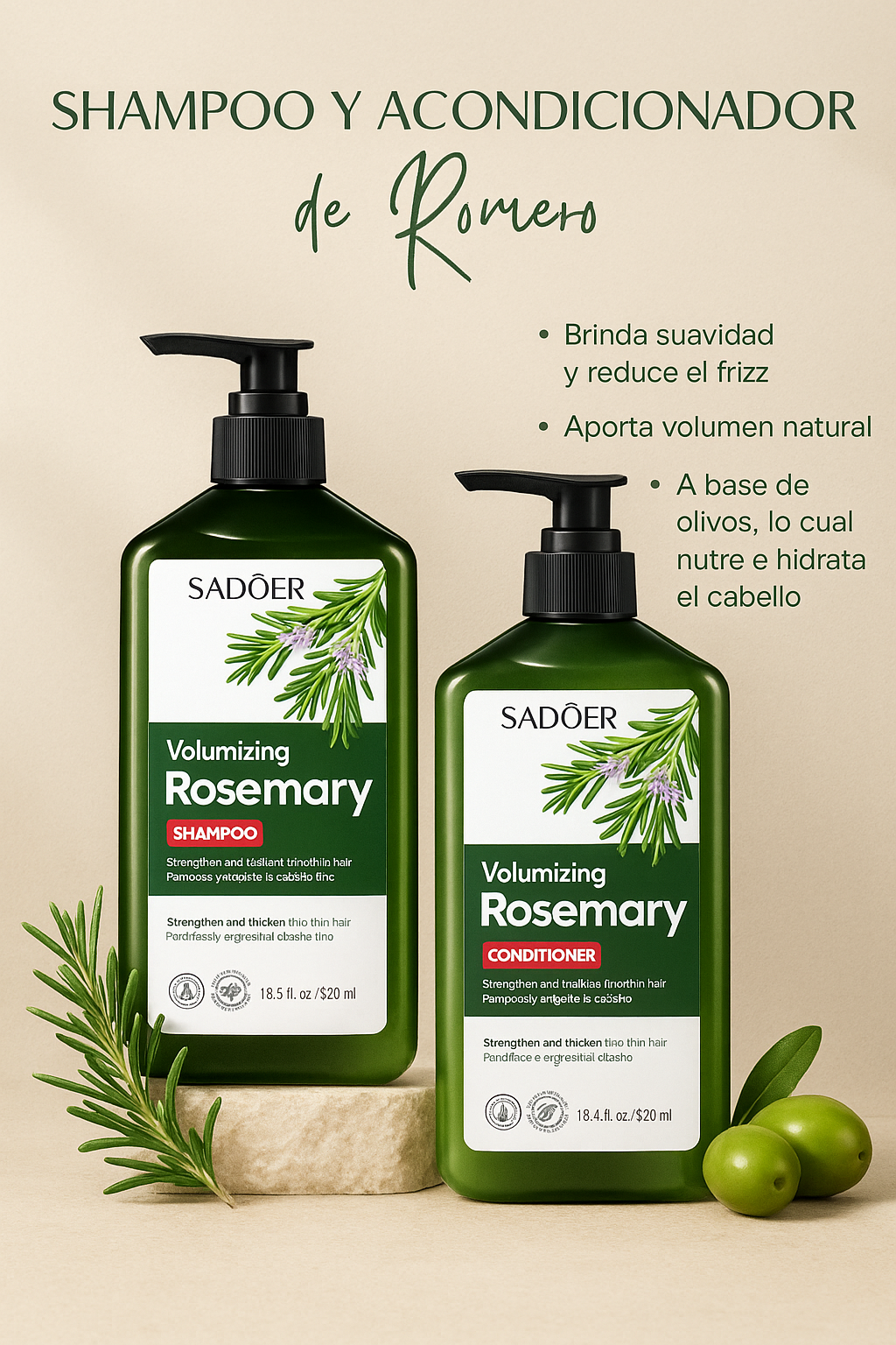 Shampoo y Acondicionador de Romero – SADOER